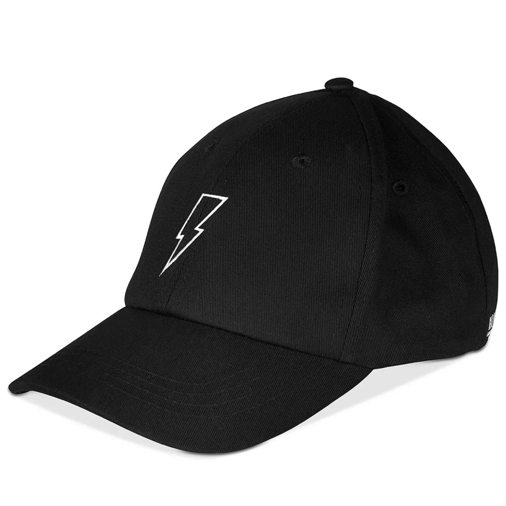 NEW Carolina Herrera Bad Boy Black Adjustable Baseball Cap Hat Embroidered Logo